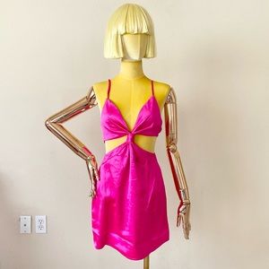 White Fox Boutique Pink Let’s Run Away Dress SZ S